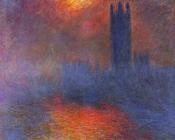 克劳德莫奈 - Houses of Parliament, Effect of Sunlight in the Fog